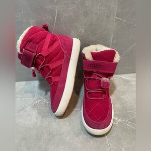 UOVO Kids Pink Quilted Faux-Fur Winter Boots
